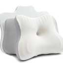 Cervical Pillow for Neck Pain & Side Sleepers Patented Ergonomic Memory Foam Pillow  Adjustable Height for Back & Side Sleeping, Anti-Snoring (Grey+White, Adjustable Height)