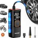 TECKNET Tire Inflator Portable Air Compressor-160PSI & 20000mAh Portable Air Pump, Accurate Pressure LCD Display, 3X Faster Inflation Air Compressor for Car, Bike, Motorcycle, Ball (Yellow)