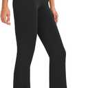 DLOODA Women's Flare Yoga Pants High Waisted Flared Leggings Bootcut Workout Bell Bottoms Leggings Tummy Control (Black S)