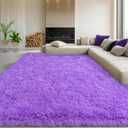Shag Rugs 8x10 Purple Rug for Living Room Bedroom Decor, Large Fluffy Shaggy Rug for Kids Girls Dorm, Soft Fuzzy Plush Carpet