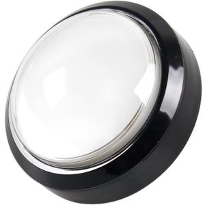 EG Starts 4 Inches Arcade Buttons 100mm Larger Big Dome Convex Type LED Lit Illuminated Push Button for Compatible Arcade Machine DIY Kit & Raspberry Pi Game Part ( White )