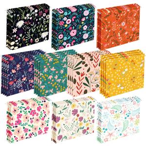 40 Pcs Decorative Hanging File Folders Letter Size Cute File Folders Designer Floral File Folders Colored File Folder Organizer for Filing Cabinet Office Home with 1/5 Cut Adjustable Tabs