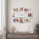 Jerry & Maggie Family Photo Frame 22x17, PVC Picture Frames Collage Wall Decor 9 Opening Wall Hanging For 6x4 Photos 8 Pack, No-Assembly 3D Design Waterproof Memorial Keepsake, White, Family/ Textured