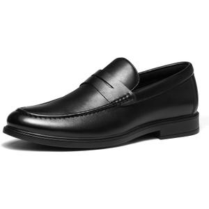 HEEZ Men's Penny Loafers, Casual Loafer Dress Shoes for Men Comfortable, Slip on Loafers for Business Formal Wedding Party Office, 11, Classic Black