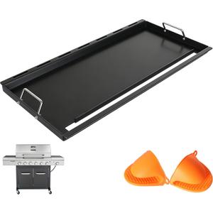 Full-Size Griddle Inserts for Nexgrill Home Depot 6 Burner 720-0896B 720-0896 720-0896C 720-0896E 720-0896CP Gas Grill Replacement Parts, Flat Top Griddle for Nexgrill 730-0898A 730-0898, Carbon Steel