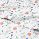 Kids Queen Size Floral Bed Sheets - 4 Piece Floral Sheet Set - Flower Themed Bedding - Ultra-Soft, Cute & Cozy - Breathable & Machine Washable - Pink Flower Bed Set for Boys, Girls, Teens and Toddlers