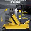 AUTOWN 3 Ton (6600 lbs) Floor Jack, Heavy Duty Steel Hydraulic Jack for Car, Low Profile Floor Jack with Rubber Pad, Quick Lift Car Jack with Lifting Range 7.1'' to 20.9'', Yellow