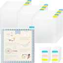 36 Pack 12 x 12 Scrapbook Paper Storage Organizer, Cardstock Paper Holder with 90 PCS Sticky Index Tab, Clear Top Loading File Folder, Plastic Craft Storage Organizer for Vinyl Papers, Photos