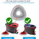 3PCS Mop Heads Replacement Compatible with OCedar EasyWring 1 Tank Rinseclean 2 Tank,Microfiber Mop Refills Mop Base Kit Compatible with O Cedar Rinseclean 2 Tank System Upgrade Kit