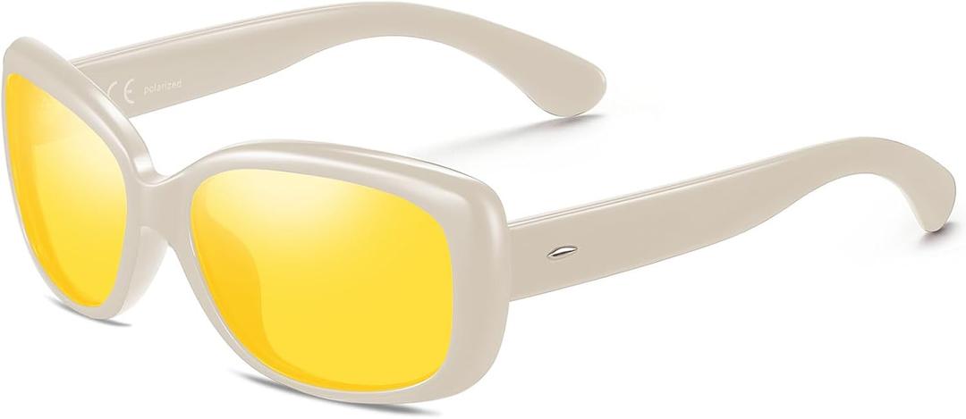 2 x HAOLOTA Night Vision Driving Glasses Polarized HD Yellow Tinted Anti Glare Sunglasses for Men and Women
