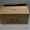 Square Wine Glasses Set of 12,10oz Large Champagne Flute, Square Unique White & Red Wine Goblets, Dishwasher-safe Clear (12)