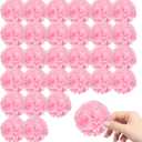 30 Pcs Pink Marigold Flower Heads,3.5 inch Silk Marigolds Stemless Artificial Flowers for Decoration, Artificial Marigolds for Home Party Wedding DIY Decor