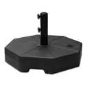 Helios&Hestia 112 lb Heavy Duty Plastic Water and Sand Fillable Outdoor Umbrella Base Stand Weight for Patio Market Table Umbrella, Black