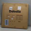 Babelio 31.5-55" No Bottom Bar Baby Gate Extra Wide, 2-in-1 Auto Close Dog Gate for The House, Stairs and Doorways, with Large Walk Thru Door, White