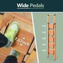 WOA WOA 5 Step Ladder, Ladders for Home, Anti-Slip Pedals, Aluminum Step Stool Foldable, Lightweight to Move, Ease of Storage, Reach 10ft for Closet Kitchen Library, Hold 300lbs - Wood Grain