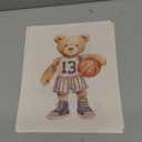 6pcs Teddy Bear Sports Wall Art Vintage Animal Nursery Wall Decor Pictures Boy Sports Rugby Baseball Poster Printing Artwork for Children Bedroom Kids Boy Room Game Room Home Decoration 8X10IN (10L"x8W", brown)