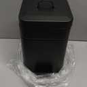 CEROELDA Small Trash Can with Lid-5L/1.3 Gal,Stainless Steel Outdoor Dog Poop Garbage Can-Farmhouse Retro Metal Waste Bin w/Step Pedal for Bathroom Bedroom Office-Soft Close-Black