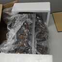 Electric Fireplace Logs Inserts Heater with Infrared Remote Controller 5 Flame Brightness 24 H Timer Overheating Protection for Home and Office Decor Black