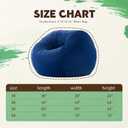 ZurNesfure Bean Bag Chairs for Adults 4FT Large Bean Bag Chair Memory Foam Filled Lazy Sofa with Removable Washable Cover Beanbag for Living Room Bedroom Dorm (Blue, Large)