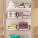 Akro-Mils 30234 AkroBins Plastic Storage Bins, Space-Saving Stackable Bins for Garage, Pantry, Craft Organization, 15" x 5" x 5", Clear, 12-Pack
