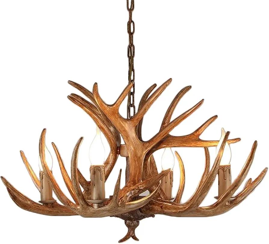 Aimery Branch Deer Antler Chandelier Lighting Vintage Deer Antler lamp (4light（7 Antler）)