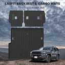 LASFIT Cargo Mat & Backrest Mats for Toyota 2025-2026 4Runner Hybrid(Not Fit Gasoline), All Weather TPE Custom Fit Easy Clean Trunk Mat for 4 Runner 2025 2026 6th gen Hybrid Trunk Mat, Black