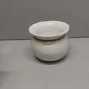 African Violet Pots, 6 Inch Self Watering Pots for Indoor Plants, Self Watering Plant Pot, Easy Plant Self Watering Pot, Ceramic Plant Pot with Absorbent Inner Pot for Flowers-White