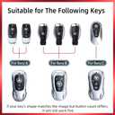 Saxsion for Benz Key Fob Cover,Fit A B C E G S R Class SL SLC CLS CLA GLB GLC GLE GLS AMG CLK ML SLK Key Case Shell (Fashion Silverfor Benz-A)