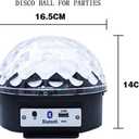 Disco Ball Dj Strobe Light with 6 Colors, Sound Activated Big-Size Magic Stage Party Light with Remote Control, Holiday Halloween Decorations Lighting Bar Wedding Home Club (7'' Big Size)
