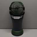 2026 New Portable Misting Fan with 30000mAh Rechargeable Battery, 120° Auto Oscillating Battery Powered Fan, 4 Speeds Spray Fan with LED ambient light for Camping, Patio, Outdoor, Travel (Green)