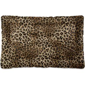 Blueangle Vintage Leopard Print Dog & Cat Bed, Comfortable Pet Bed, Ultra Soft Calming for Small to Large Dogs, 36" x 24