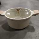 Carote 4.5 QT Stock Pot with Lid, Ceramic Nonstick Soup Pot, Induction Compatible, Easy to Clean, Oatmeal 