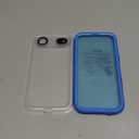 SPORTLINK for iPhone Air Waterproof Case - Shockproof Dustproof Case with Built-in Screen Protector, Full Body Heavy Duty Sealed Protective Cover for iPhone Air 6.5" Blue/Frosted Clear