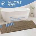 Bcoimo Bathroom Rugs 24x17, Bath Mats for Bathroom Non Slip with Rubber Backing,High Absorbent Microfiber Bath Rugs Quick Drying, Machine Washable, Durable Decor (White)