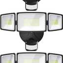 Onforu 3 Pack 65W LED Motion Sensor Outdoor Lights, Security Light Motion Outdoor Flood Light Fixture Detection Detector, 3 Adjustable Heads 6500LM 6500K IP65 Waterproof Exterior Garage Yard (Black)