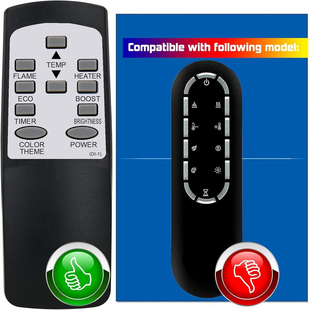 Replacement Remote Control for Dimplex Electric Fireplace RBF30 6909780100 RBF30WC 6909780200 RBF36 6909790100 RBF36WC 6909790300 RBF36P 6909790200 RBF36PWC 6909790400 RBF42 6909800100