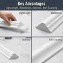 REFGY Peel and Stick Wall Molding Kit, 20"x16" Pre-Cut Wainscoting Panels, Ready-to-Assemble Self-Adhesive Walltrim for Living Room Bedroom Accent Wall Dcor, Paintable & Lightweight Polystyrene