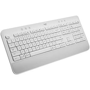 Logitech Signature K650 Comfort Full-Size Wireless Keyboard with Wrist Rest, BLE Bluetooth or Logi Bolt USB Receiver, Deep-Cushioned Keys, Numpad, Compatible with Most OS/PC/Window/Mac - Off White