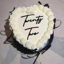 Black Twenty Two Cake Topper,Acrylic 22nd Birthday Cake Decorations - Happy 22 Years Birthday Anniversary Party Cake Decor Photo Booth Props