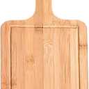 Bamboo Cutting Board,Meat Chopping Boards,Pizza Peel Paddle with Handle for Homemade Baking Pizza Bread Cake Fruit Vegetables (Large square -Board)