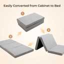 MLILY Tri-Fold Memory Foam Mattress, 6 inch Full Folding Mattress with Collapsible and Washable Cover, Travel and Guest Mat, 75"54"6", Grey