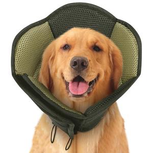 SUNFURA Dog Cones for Dogs, Soft Pet Cone Stop Licking After Surgery, Adjustable Pet E-Collar Alternative for Wound Healing, Army Green X-Large