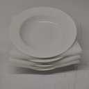 Artena Pasta Bowls 20oz, Large Salad Serving Bowls, 10 inch White Soup Bowl, Porcelain Pasta Bowl Set of 4, Rimmed Deep Pasta Plates, Wide and Shallow for Dinner, Microwave Dishwasher Safe