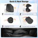 Car Windshield Sunshade Universal Sun Visor Front Window Shades, Foldable Reflective Fits for Model 3/Y 2016 to 2026 (55.9" x 37.4")