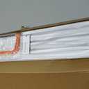 Ceiling Curtain Track Heavy Duty Tracks Ceiling/Wall Mount Sliding Room Divider Silent Rail with 3 Types of Hooks for Living Room, Bedroom, White 9 ft to 12 ft