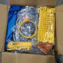 Inflatable Water Slide, Blow Up Water Slide with Climbing Wall, Water Slide for Kids Backyard with Basketball Hoop, Water Cannon and Splash Pool