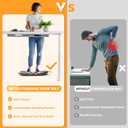 Trobing Standing Desk Mat Balance Board with Rollerball, Wooden Wobble Anti Fatigue Mat Balance Board for Standing Desk, Home Office Non-Slip Comfort Floor Mat to Relieve Foot, Knee, and Back Pain