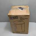 Glad Small Trash Can, 1.2 Gallon | Round Stainless Steel Garbage Bin with Soft Close Lid & Step Foot Pedal | Metal Waste Basket with Removable Inner Bucket, Stainless, 8 x 9.5 x 12 inches