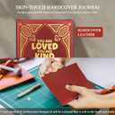 Journal For Women,A5 Hardcover Leather Journal - 200 Pages Premium Paper Notebook, Journal Notebook for School, Work (You Are Loved Red)