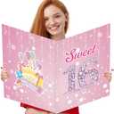 Idealmuzik Jumbo 16th Birthday Card with Envelope,Sweet 16 Gifts for Girls,Oversized 22x14 Inch Extra Large Birthday Card,16th Birthday Decorations,Sweet Sixteen Party Decorations,Sweet 16 Decor